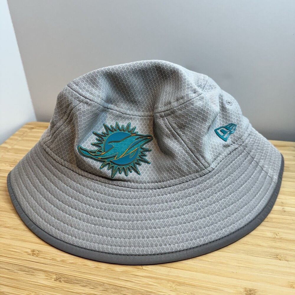 New Era Miami Dolphins Bucket Hat Gray Orange NFL Small/Medium